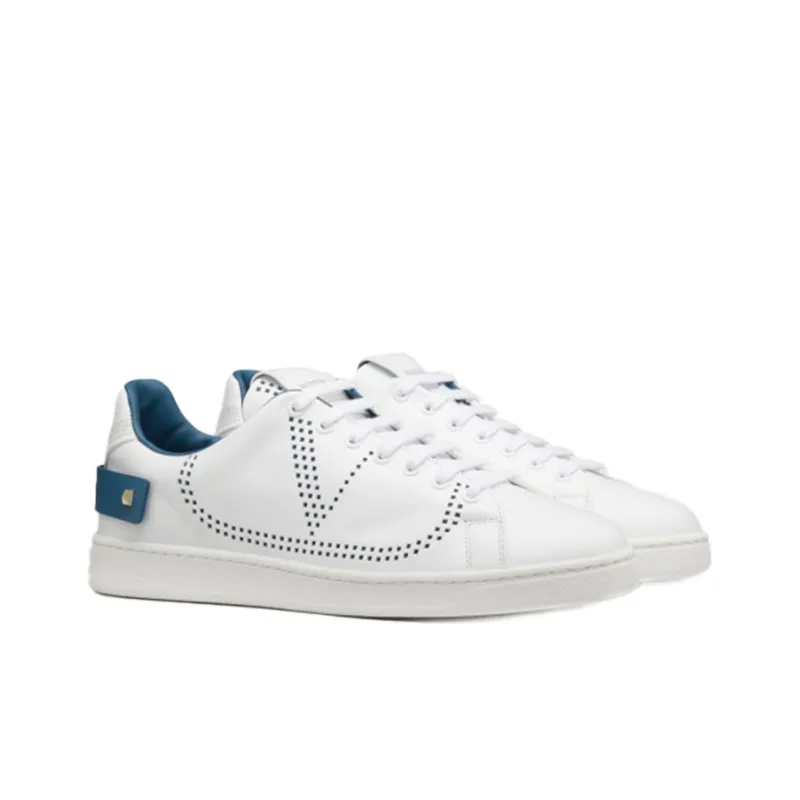 Valentino Backnet Stylish Skateboarding Shoes Men's White-2