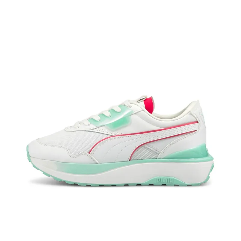 PUMA Cruise Rider Trainer City Lights Wear-Resistant Slip-Resistant Low-Top Running Shoes Women's White Green Red-0