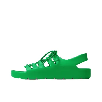 Bottega Veneta Jelly Lace Up Sandal Green Women's