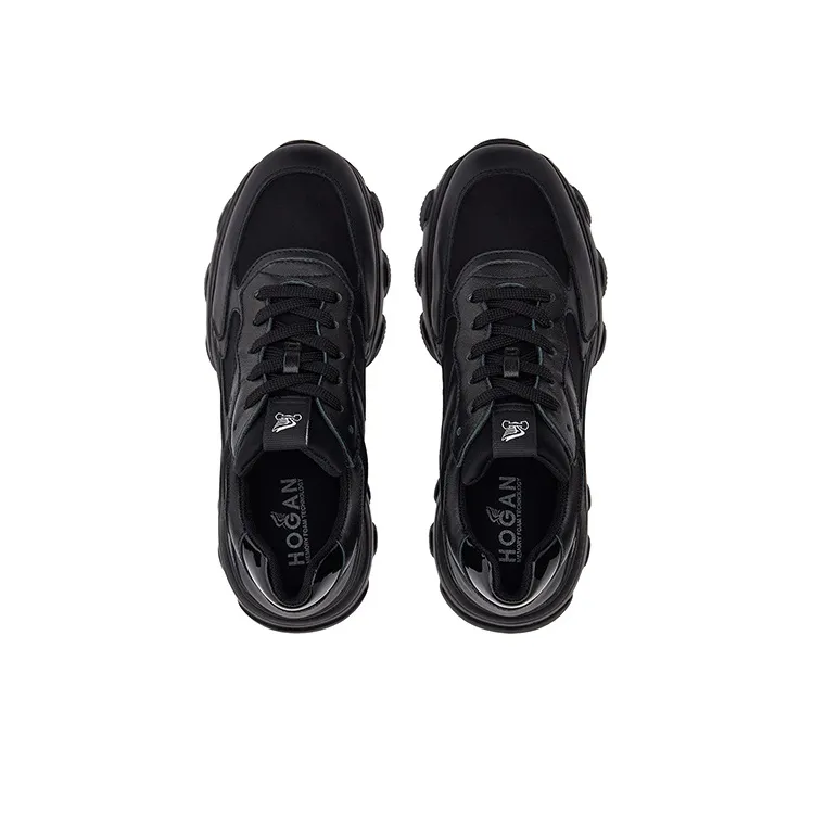 HOGAN Hyperactive Cushioning, Slip Resistant, And Abrasion Resistant Low Top Casual Shoes Women's Black-3