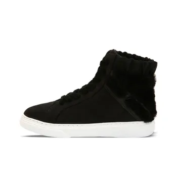HOGAN Skateboard Shoes Women's High Top Black