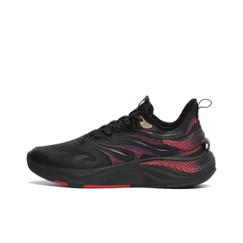XTEP Cushioned Anti Slip And Wear Resistant Lightweight Low Top Running Shoes Men's Black