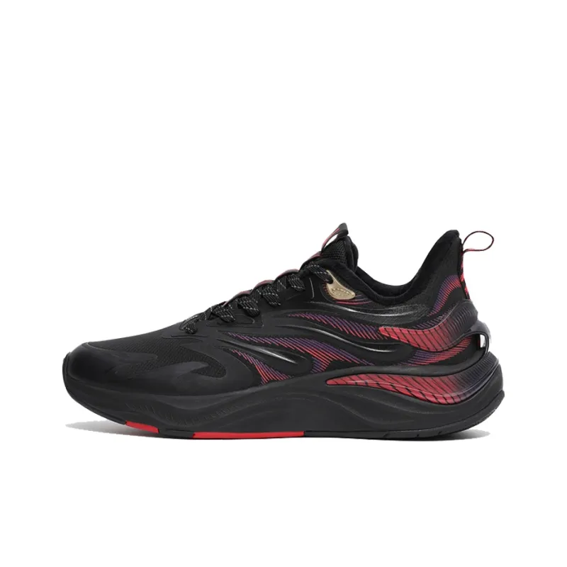 XTEP Cushioned Anti Slip And Wear Resistant Lightweight Low Top Running Shoes Men's Black-0