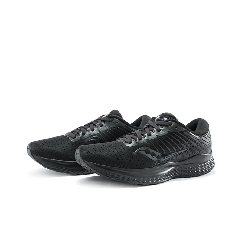 Saucony Guide 13 Cushioning Anti Slip And Wear Resistant Support Low Top Training Running Shoes Women's Black-2