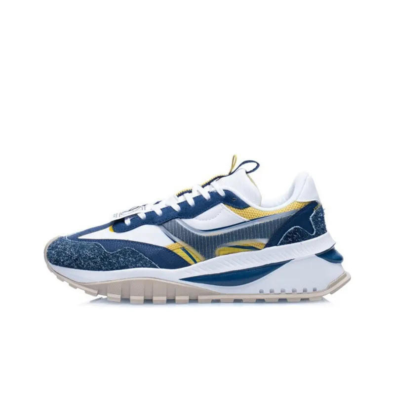 LiNing Fangyuan EVO Cushioning Anti Slip And Wear Resistant Low Top Running Shoes Men's Navy Blue-0