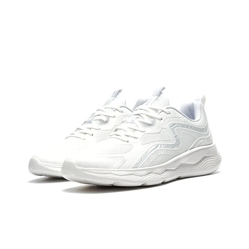 XTEP Cushioned Slip-Resistant Breathable Lightweight Low-Top Running Shoes Men's White-2