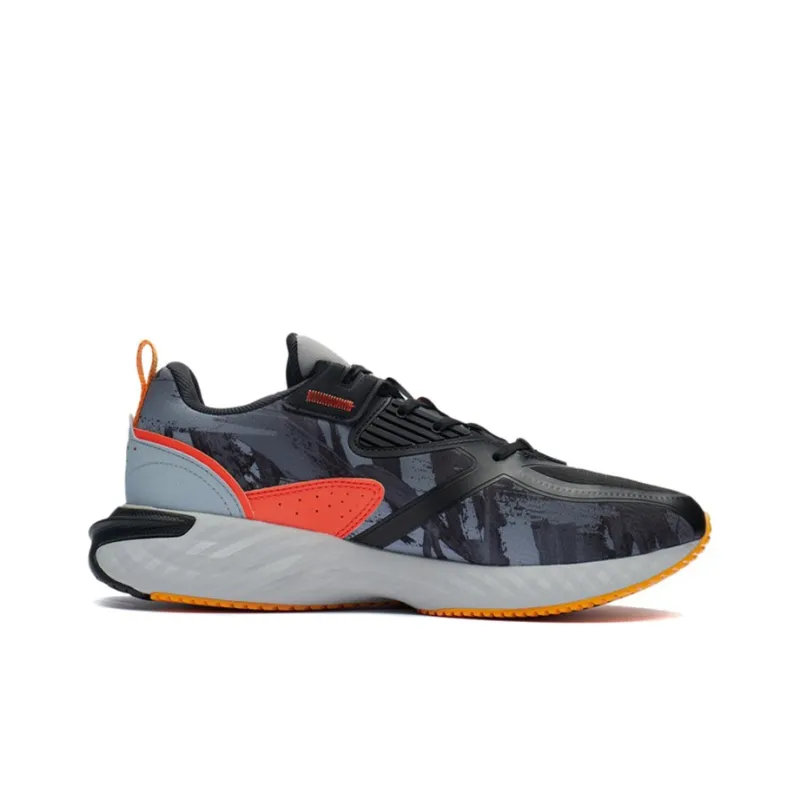 LiNing Cloud Shield Protective Cloud Non slip Wear resistant Shock Absorption Low Top Running Shoes Space Gray-1