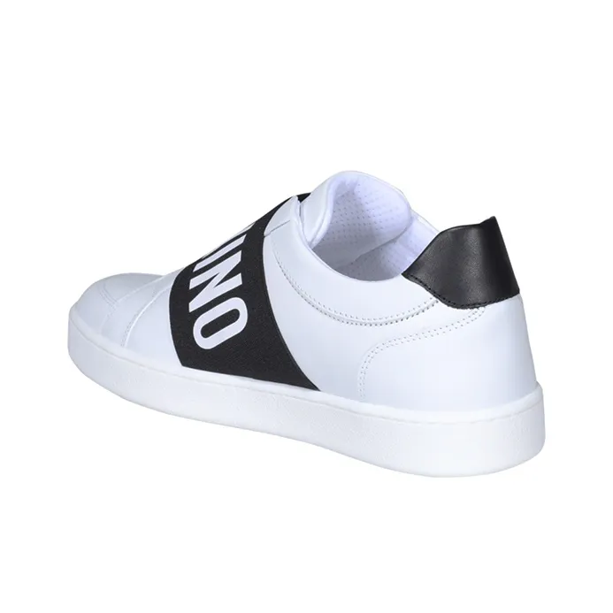 MOSCHINO Low Top Stylish Skateboarding Shoes Men's White-3