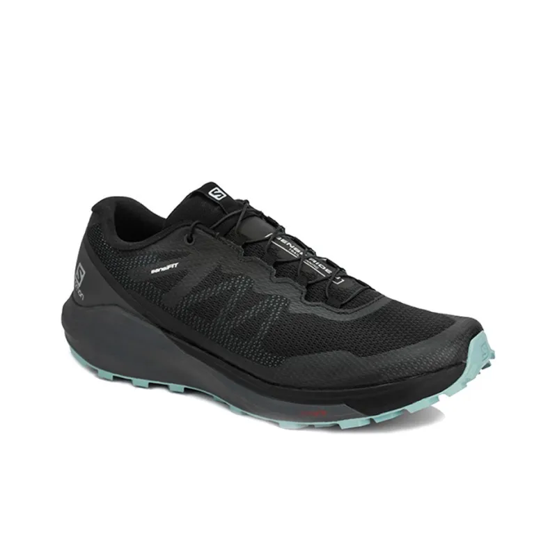 SALOMON Sense Ride 3 Anti-Slip And Wear-Resistant Breathable Low-Top Trekking Shoes Men's Black-1