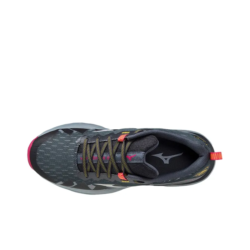 Mizuno Wave Daichi 6 Abrasion Resistant Low Top Running Shoes Women's Black Red-2