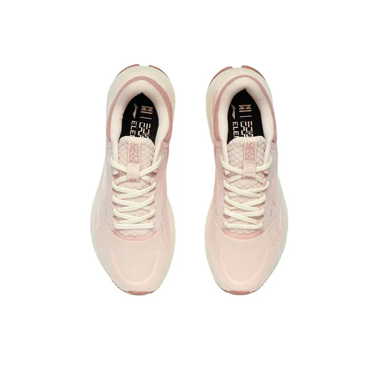 LiNing YueYing Element Durable Breathable Low Top Running Shoes Women's Peach Orange Pink-3