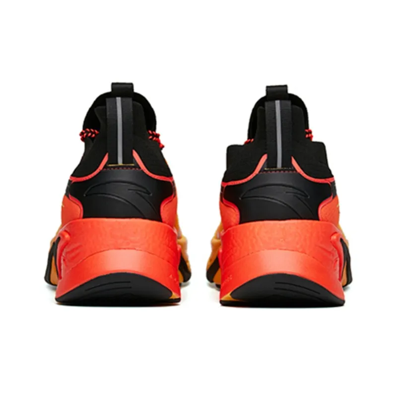 Anta Running Collection Cushioned Slip-Resistant Abrasion-Resistant Low-Top Running Shoes Men's Yellow Black Red-5