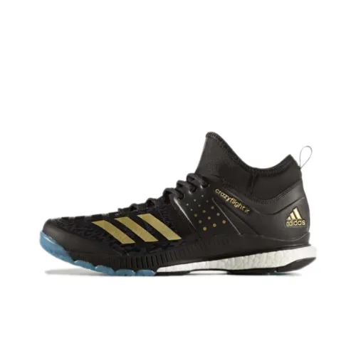 Adidas Crazyflight Series Running Shoes Men Mid-Top Black/Gold