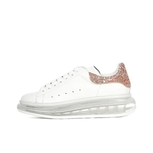 Alexander McQueen Oversized White Pink Glitter Women's