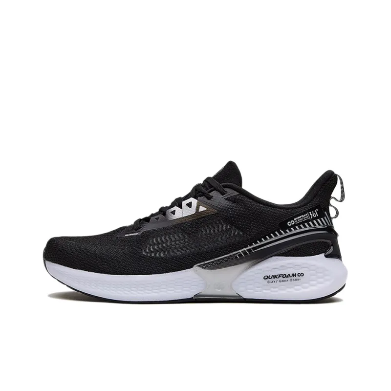 361° Flying Wing Slip Resistant Low Top Running Shoes Men's Obsidian Black-0