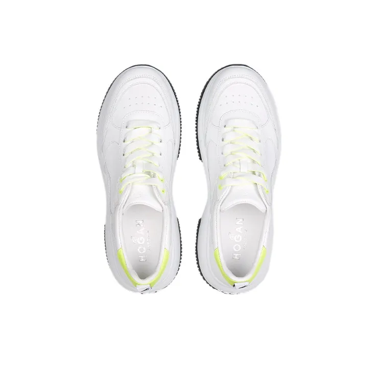 HOGAN Maxi I Active Low-Top Casual Shoes Women's White Yellow-3