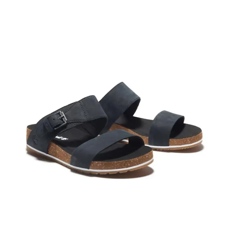 Timberland Malibu Waves Rubber Sole Slip-Resistant Quick Dry Slide Slippers Women's Black-1