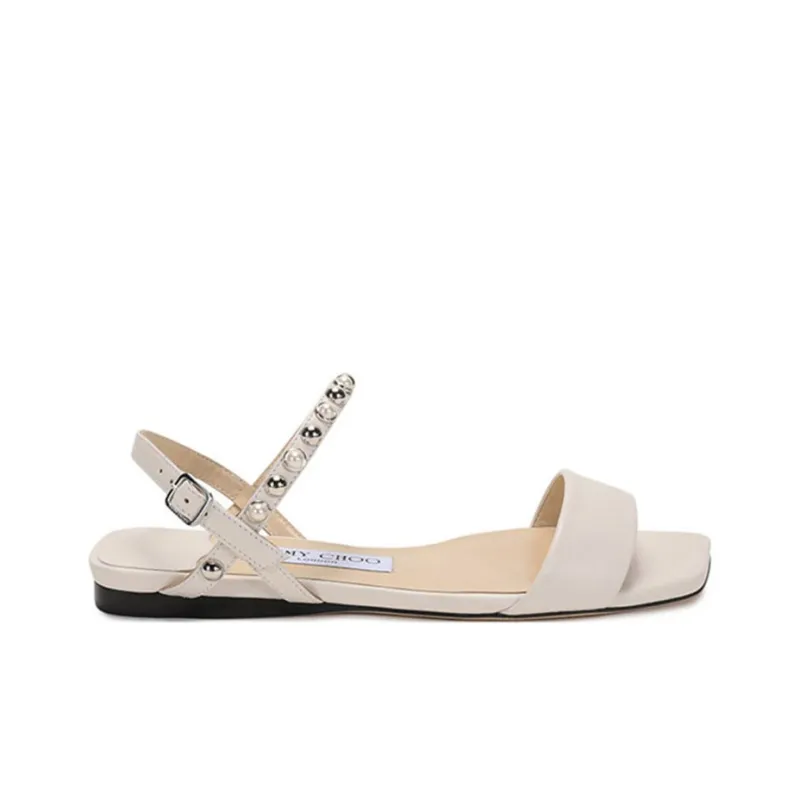 Jimmy Choo Aadra One Strap Sandals Women's Ecru-1