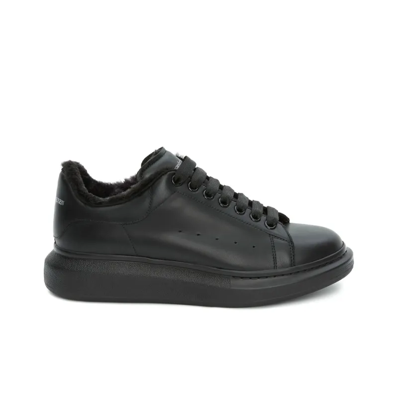 Alexander McQueen Oversized Sneaker 'Black Wool'-1