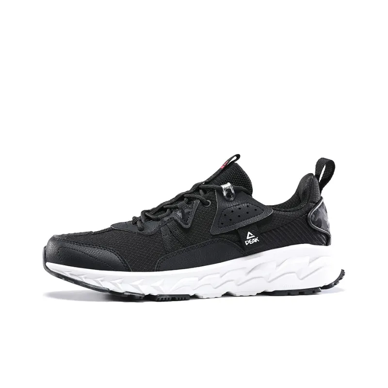 PEAK Wear Resistant Low Top Running Shoes Men's Black Comfortable Outdoor Sports-0