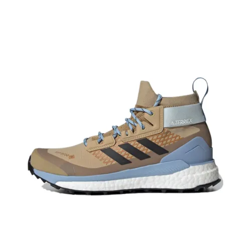 Adidas Terrex Free Hiker Hiking / Trekking Shoes Women's High-Top Brown/Blue