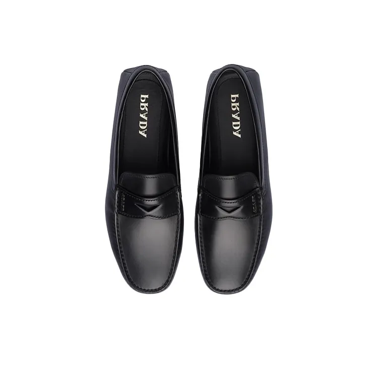 PRADA Leather Slip-on Loafers-6