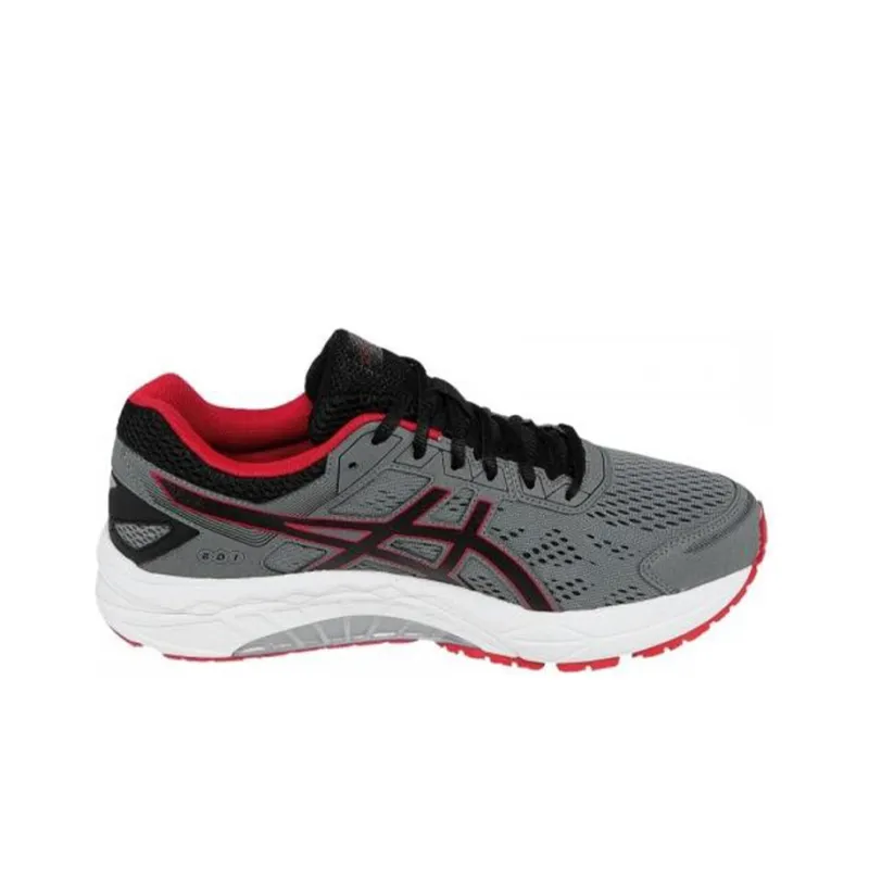 Asics Gel-fortitude 7 Anti-Slip And Wear-Resistant Breathable Low-Top Running Shoes Men's Black Red-1