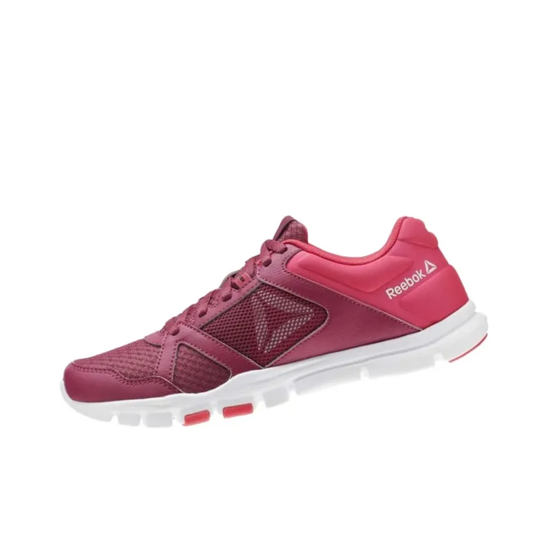 Reebok Yourflex Trainette Slip-Resistant Cushioning Wear-Resistant Lightweight Low-Top Running Shoes Women's Dark Pink-2