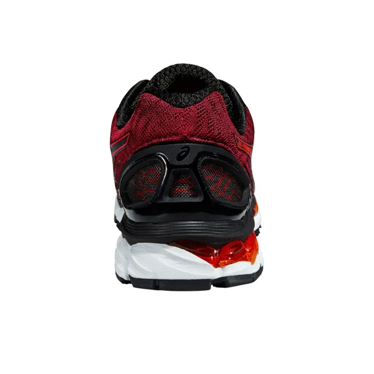 Asics GEL-Nimbus 17 Wear-Resistant Slip-Resistant Cushioning Low-Top Running Shoes Men's Black Red-3