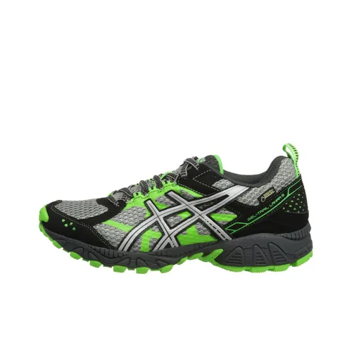 Asics Anti-Slip Wear-Resistant Low-Top Sports Running Shoes Men's Gray Green