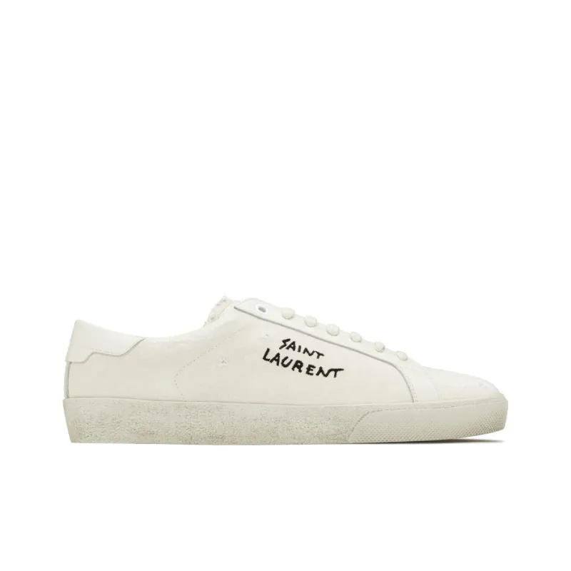 SAINT LAURENT Court Classic SL/06 Low Distressed Cream Women's-1