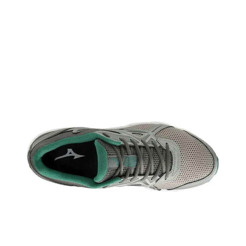 Mizuno Spark 5 Slip Resistant, Abrasion Resistant, Breathable Low Top Running Shoes Men's Gray Green-2