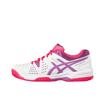 Asics Gel-Padel Pro 3 SG Wear-Resistant Slip-Resistant Low-Top Running Shoes Women's White Purple