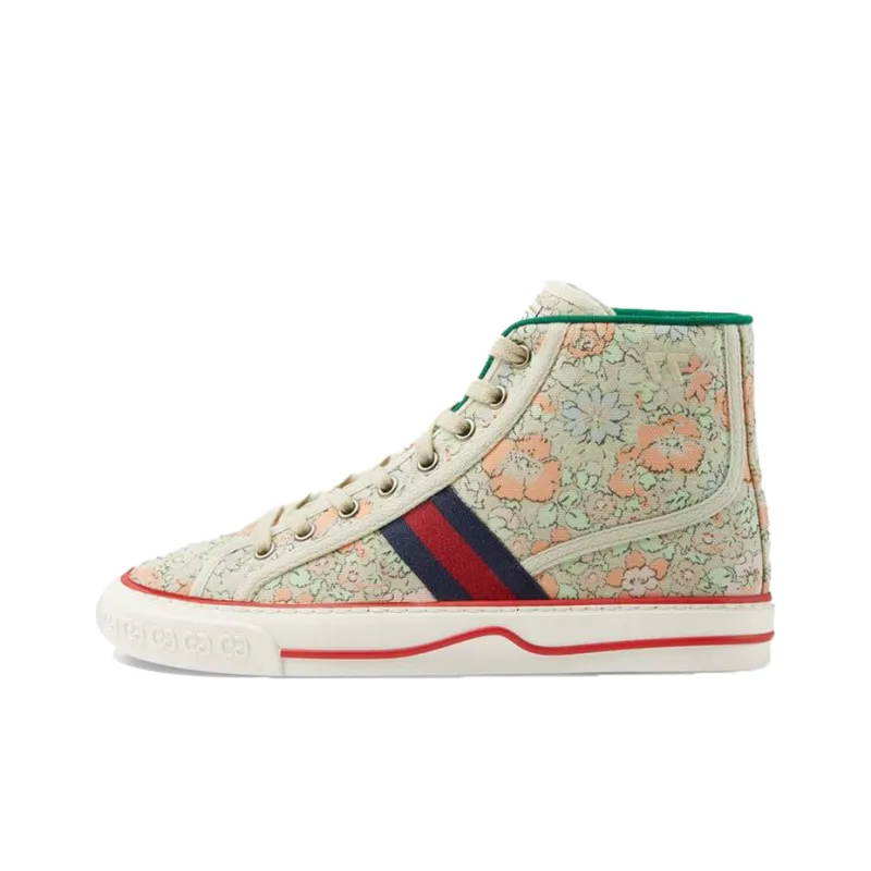 GUCCI Liberty Of London X GUCCI Women's Tennis 1977 High 'Floral Mint Green' Women's-0