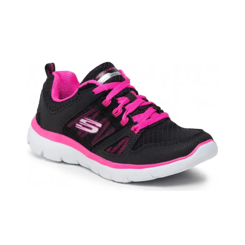 Skechers Summits Cushioning, Slip Resistant, And Abrasion Resistant Low Top Casual Shoes Women's Black Pink-1