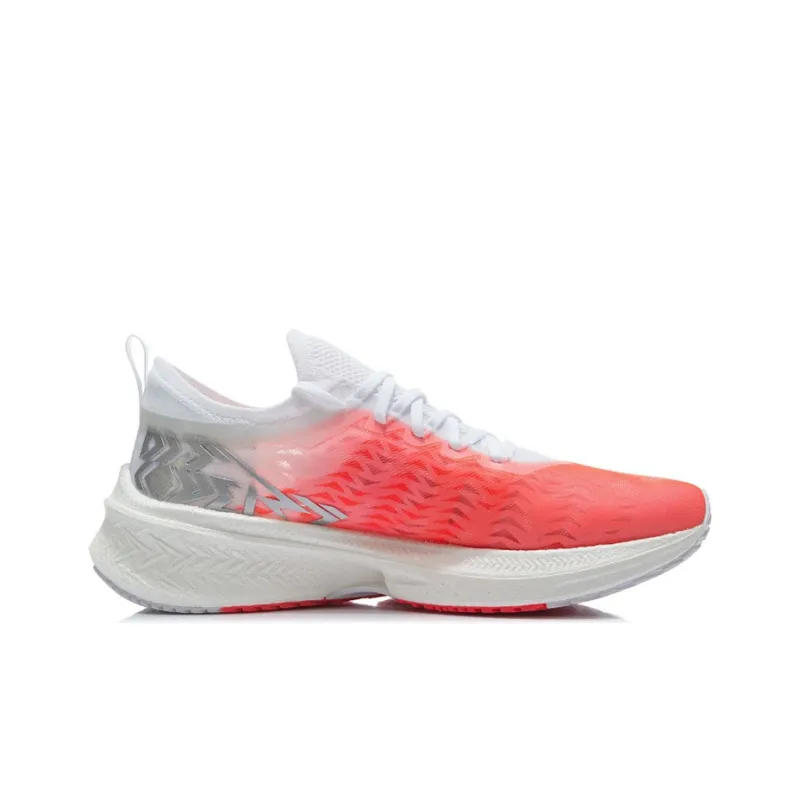 LiNing Feidian Discovery Anti Slip Wear Resistant Low Top Running Shoes Men's Fluorescent Fruit Red-1