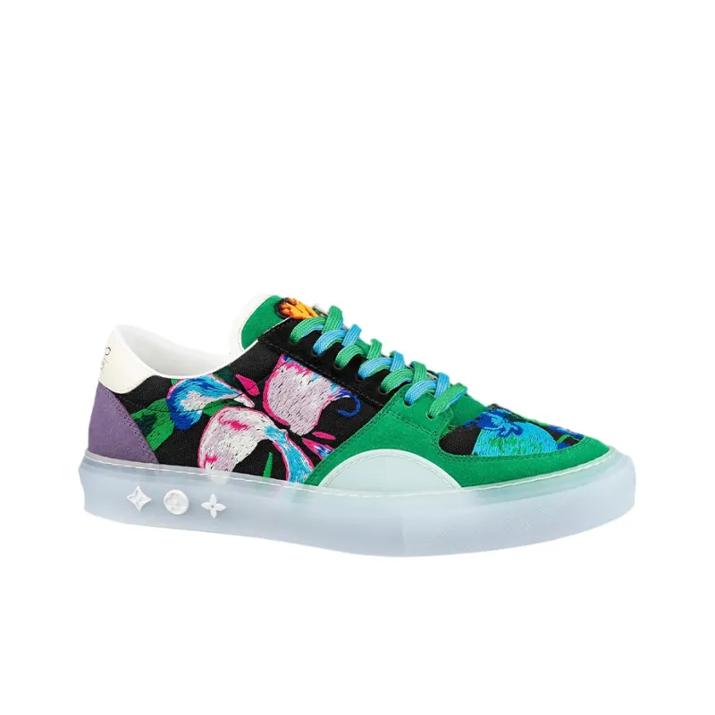LOUIS VUITTON Ollie Sneakers 'Green Paint Style'-1