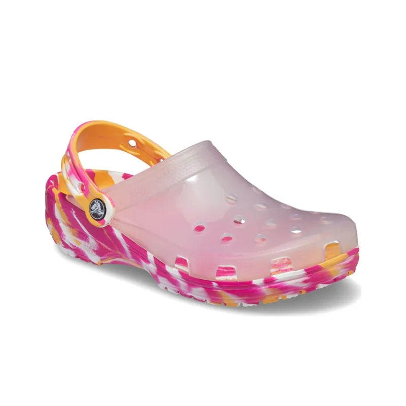 Crocs Classic Translucent Marbled Clogs 'Transparent Pink'-2