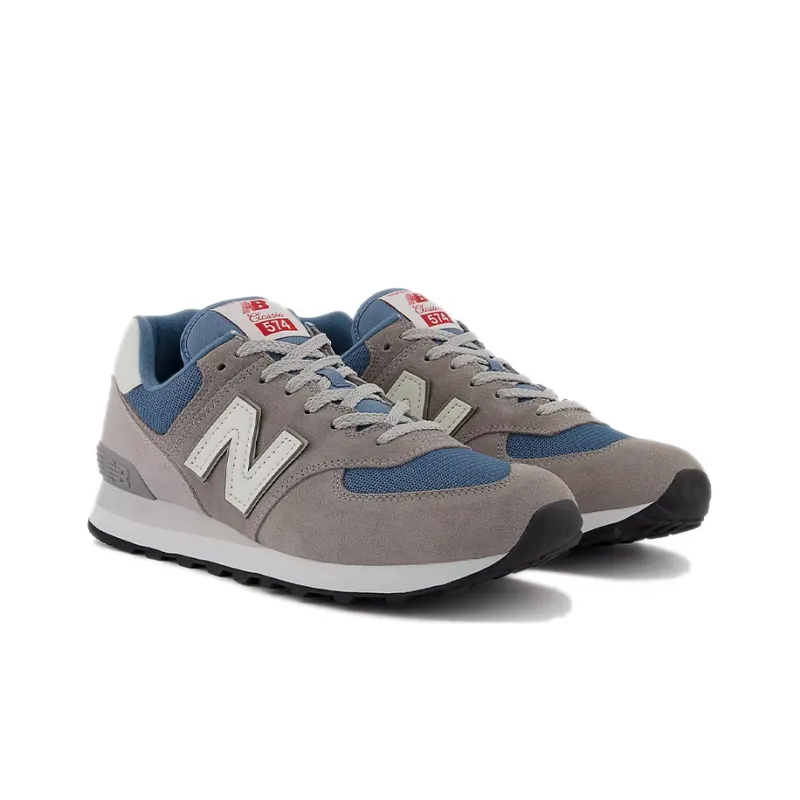 New Balance 574 Grey Navy White Leather-2