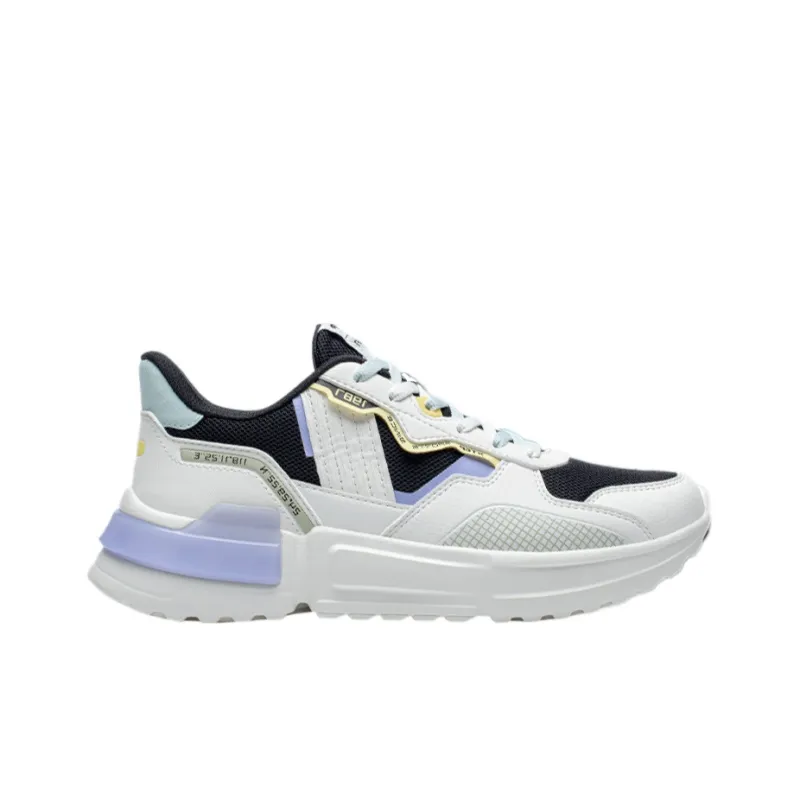 XTEP Vintage New 80 Low Top Casual Shoes Women's White Black-1