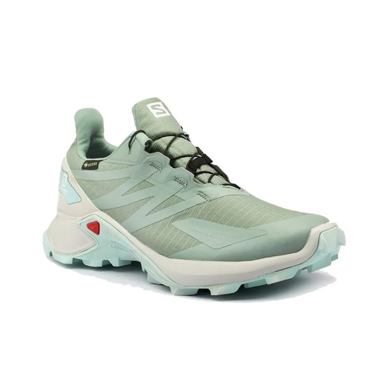 SALOMON Supercross Running Shoes Women's Low Top Turquoise Green-1
