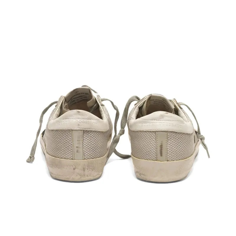 Golden Goose Super Star Low Top Stylish Skateboarding Shoes Women's Ecru Vintage Version-3