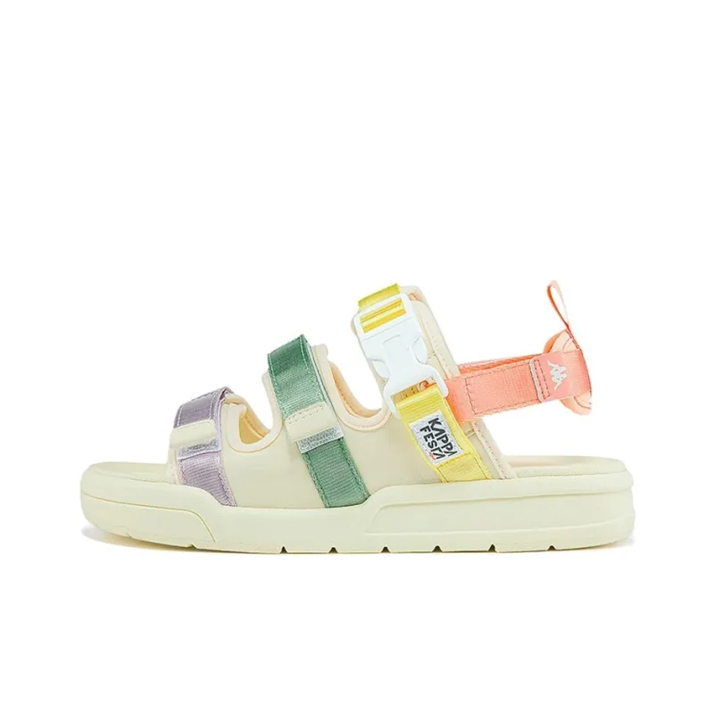 Kappa Beach Sandals Women's White Pink Yellow-0