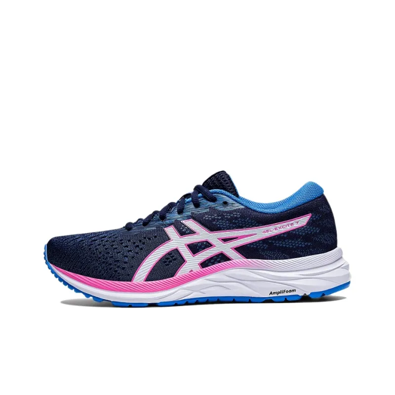 Asics Gel-Excite Anti-Slip Wear-Resistant Low-Top Running Shoes Women's Deep Blue Pink-0