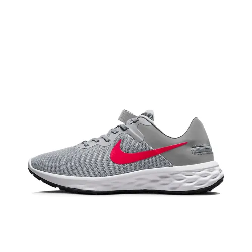 Nike REVOLUTION 6 Running Shoes Men Low-Top Gray/Red/White