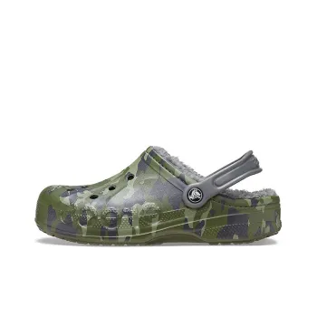 Crocs Baya Lined Clog Printing Fleece Lined Unisex Camouflage Slippers