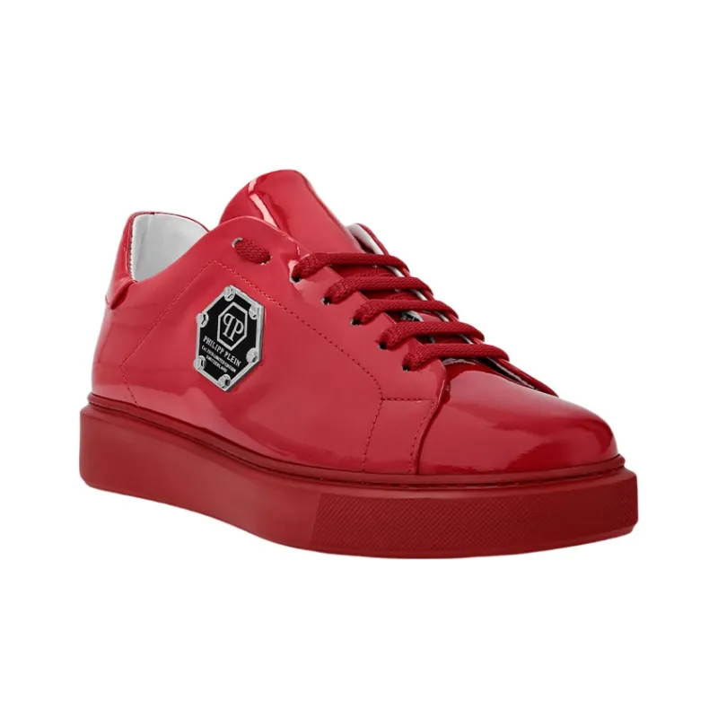 PHILIPP PLEIN Skateboard Shoes Women's Low-Top Red-2