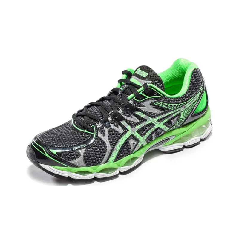 Asics GEL-Nimbus 16 Lite-Show Wear-Resistant Low-Top Running Shoes Men's Black Green-2
