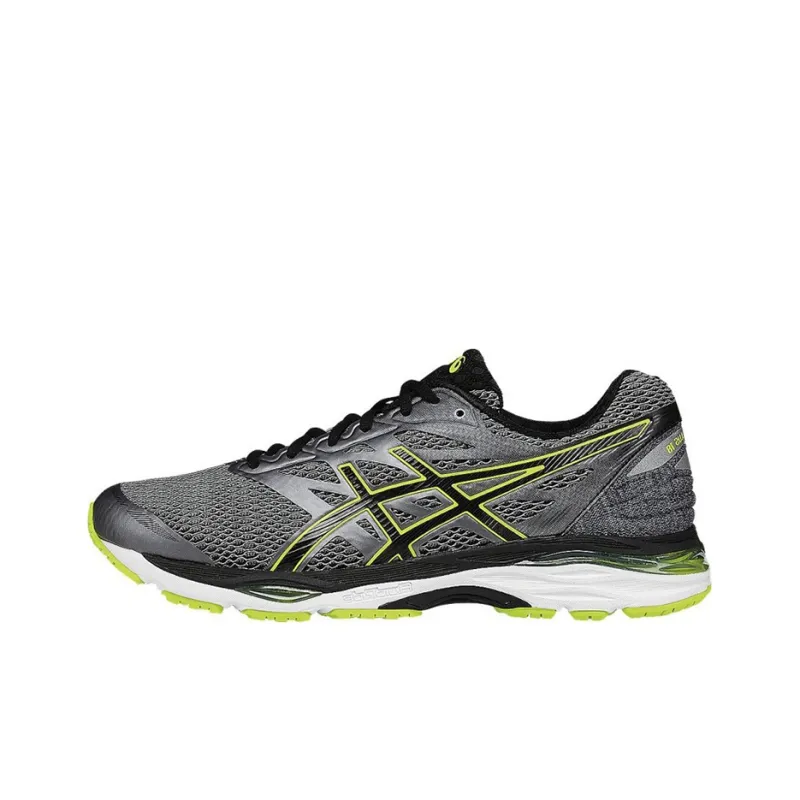 Asics Gel-Cumulus 18 Slip-Resistant Low-Top Running Shoes Men's Silver Black-0