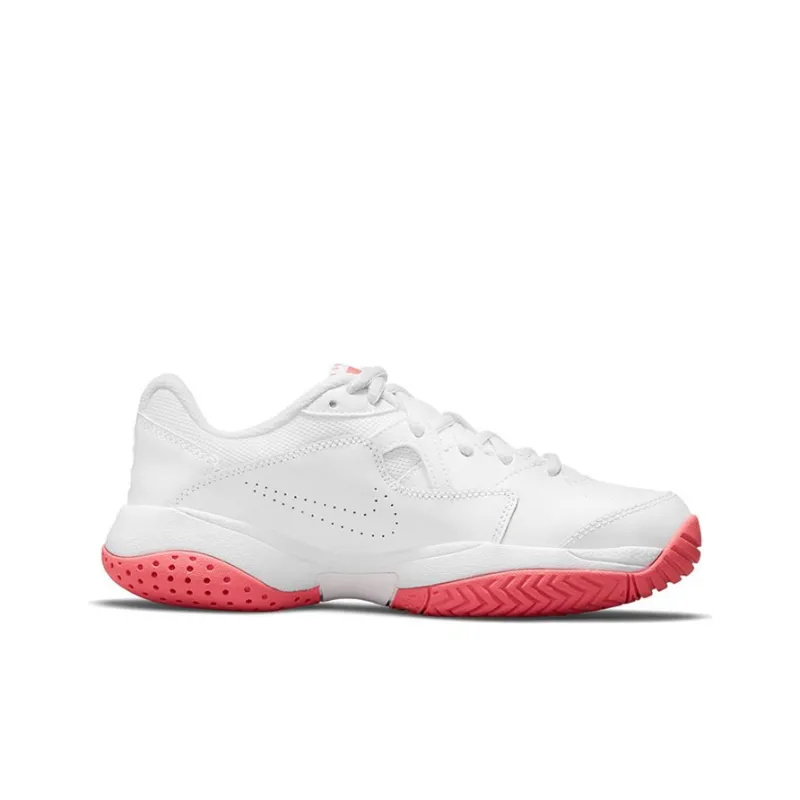Nike Court Jr. Lite 2 Low-Top Tennis Shoes Pink/White GS-1